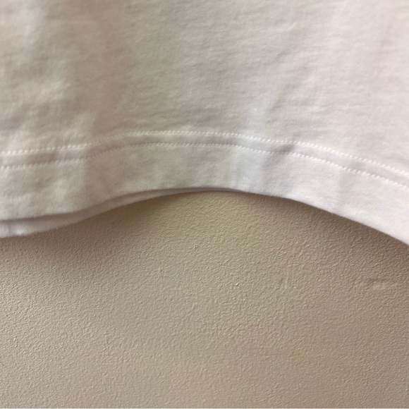PINK Victoria’s Secret white short sleeve cropped tee size XL - Picture 7 of 8